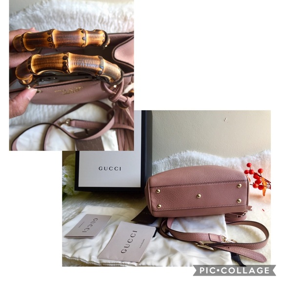 Gucci Bamboo Shopper In Old Rose - Picture 3 of 8